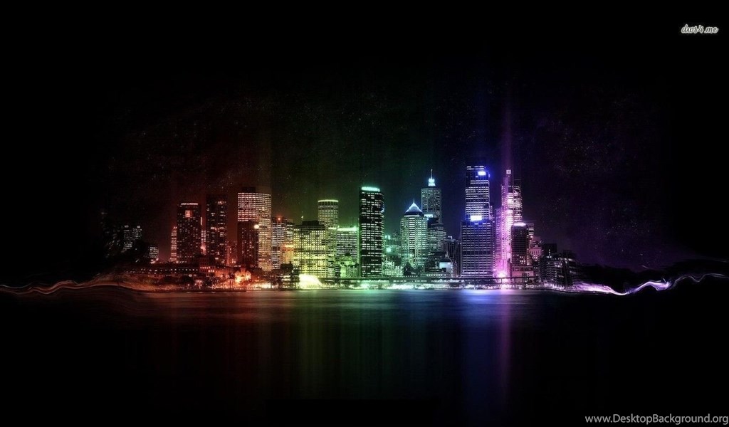 Neon City Lights Wallpapers Digital Art Wallpapers Desktop Background