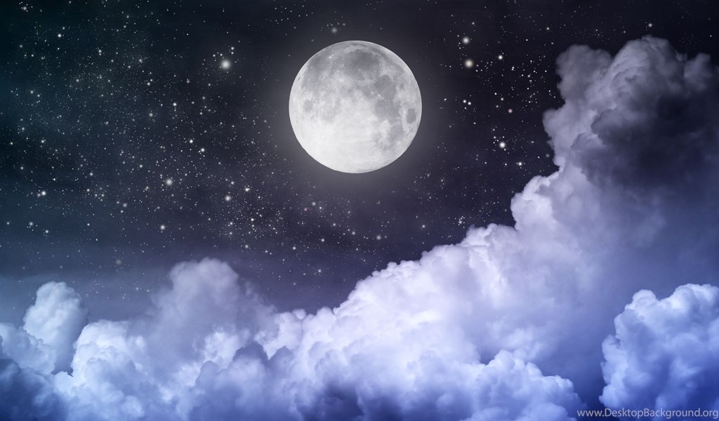Night Sky Moon Wallpaper. Desktop Background