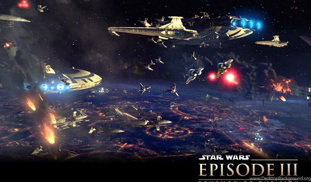 Revenge Of The Sith Ep Iii Battle Over Coruscant Star Wars Desktop Background