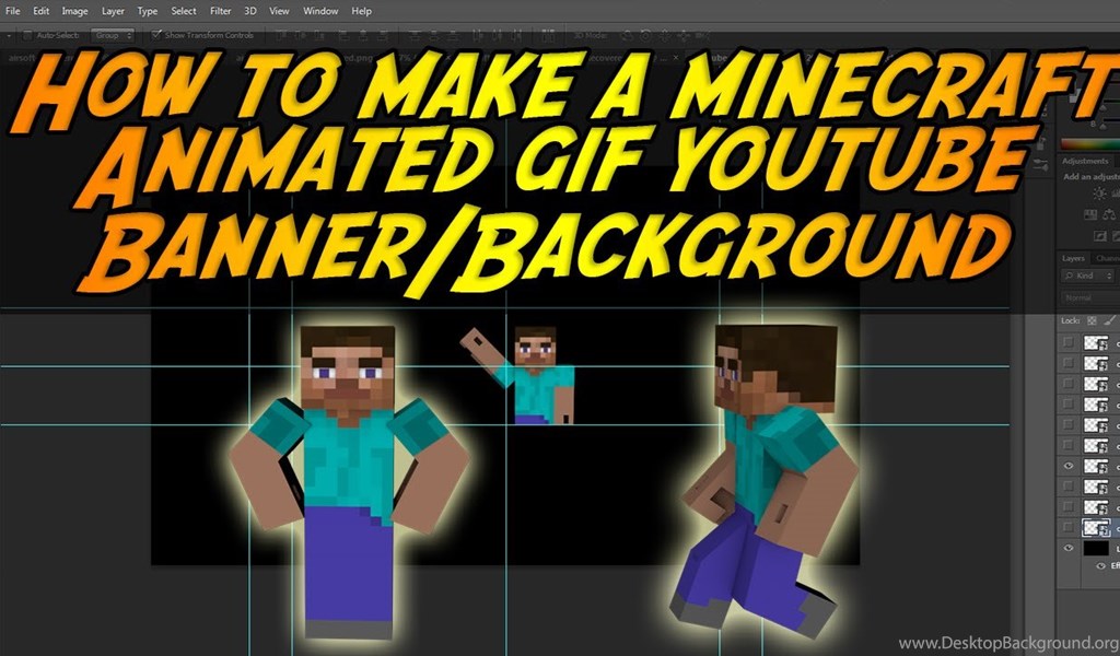 How To Make A Minecraft Animated Gif Youtube Banner Background