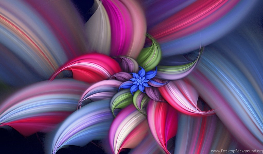 3d Colorful Wallpapers Vector Flower Desktop Background