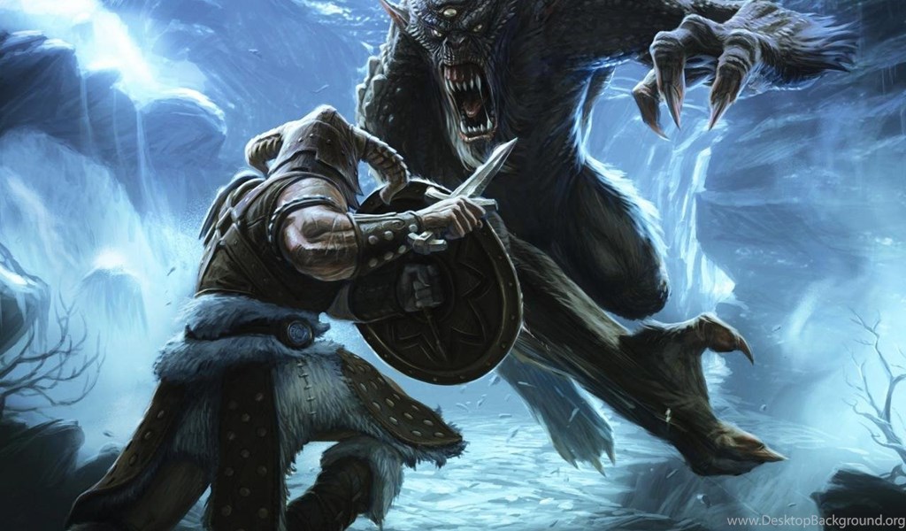Wallpapers Werewolf Skyrim Elder Scrolls Monster Hd 1280x960 ... Desktop  Background
