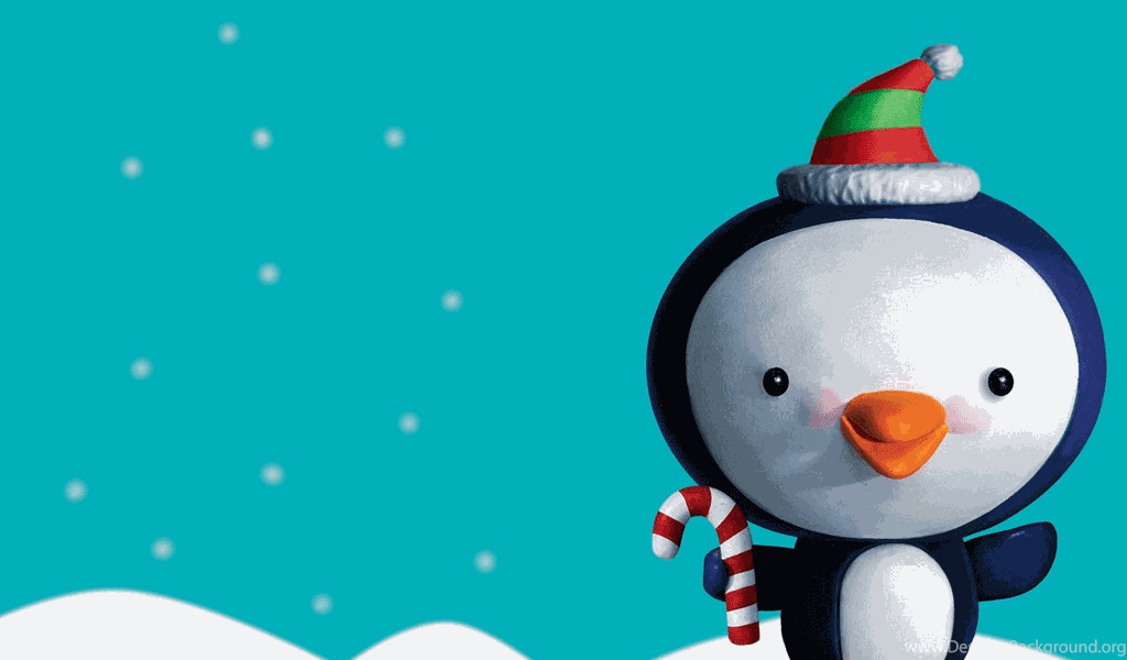 Christmas Penguin Cartoon Wallpapergif Desktop Background