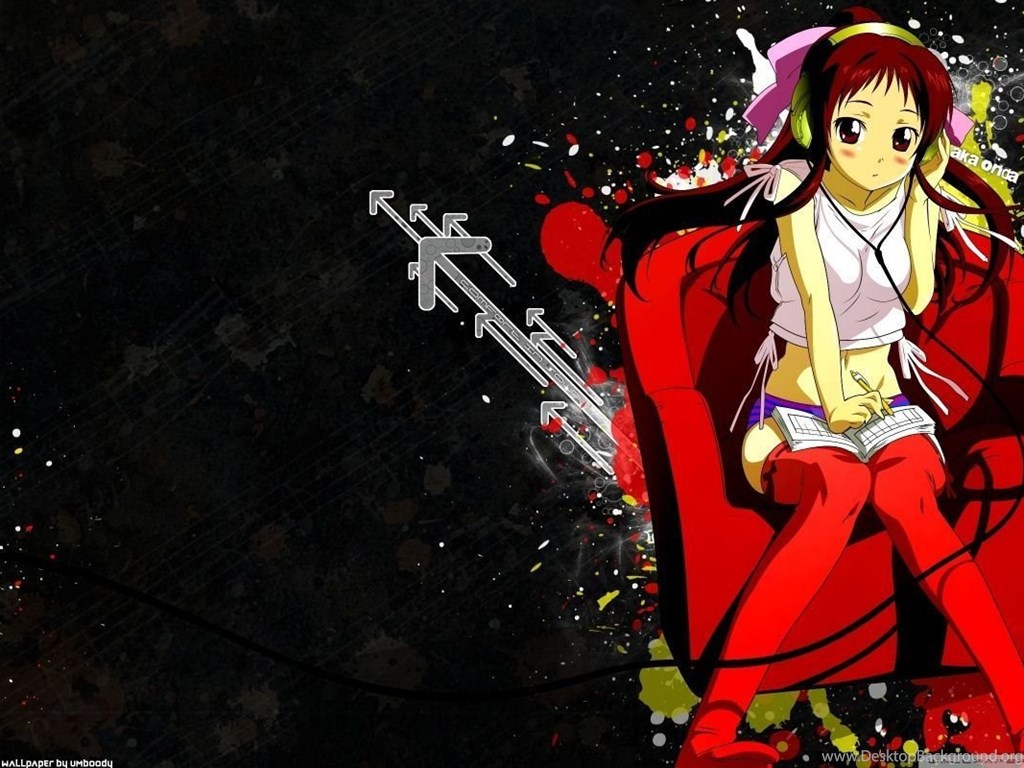 Anime Girl Listening To Music Hd Desktop Wallpapers Desktop Background