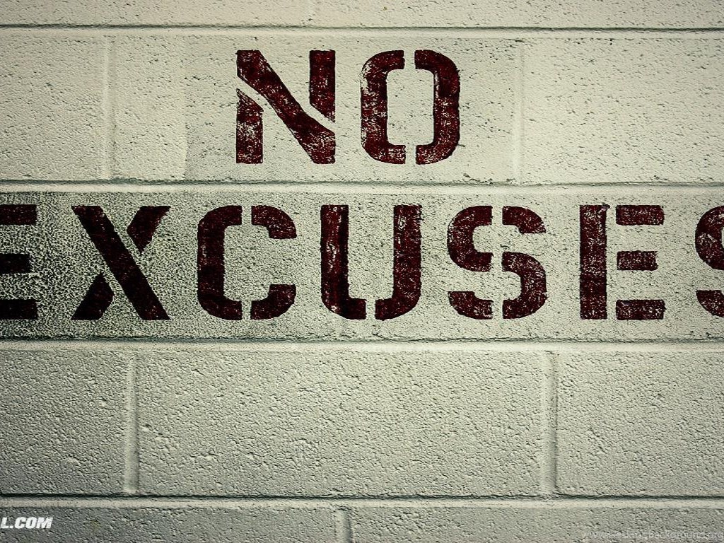Only amazing. No excuses. Xcuse me English poster.