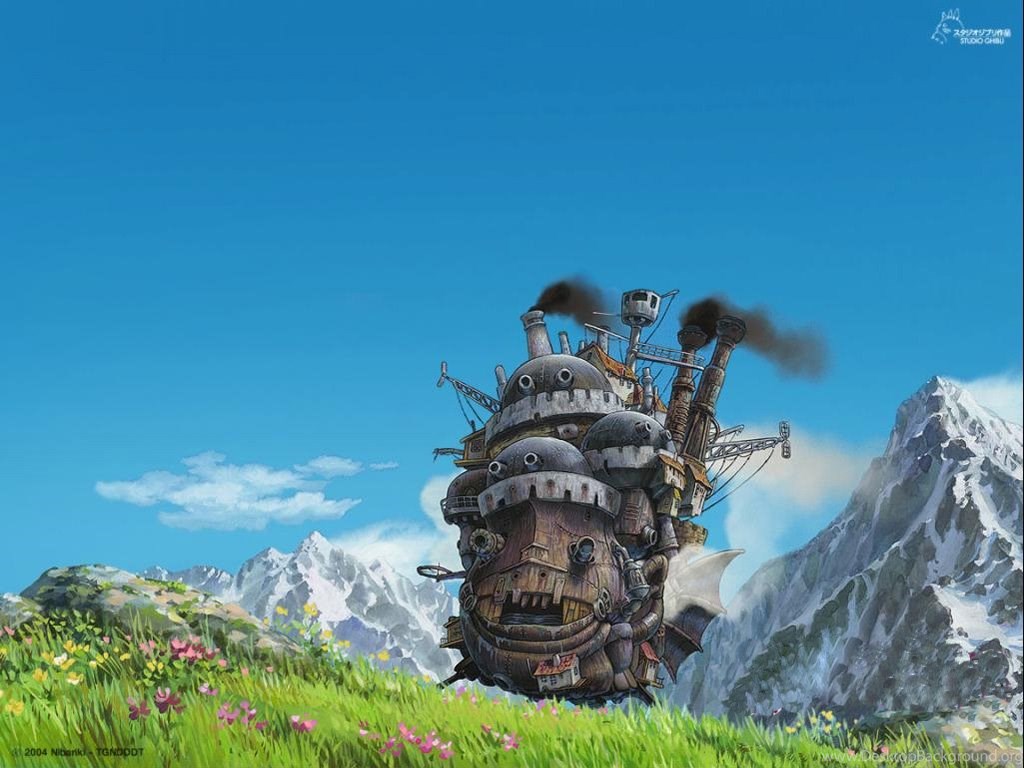 Download Howl Moving Castle Popular 1024x768 Desktop Background. 