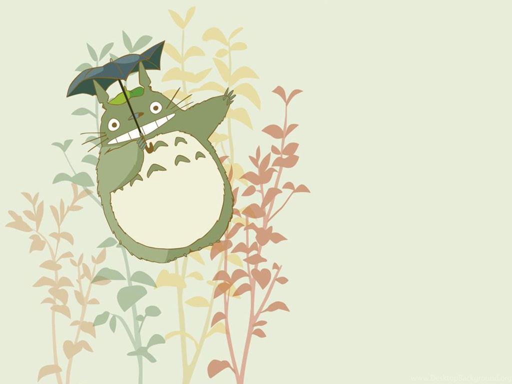 Cartoon Design Totoro PPT Backgrounds For Powerpoint Templates