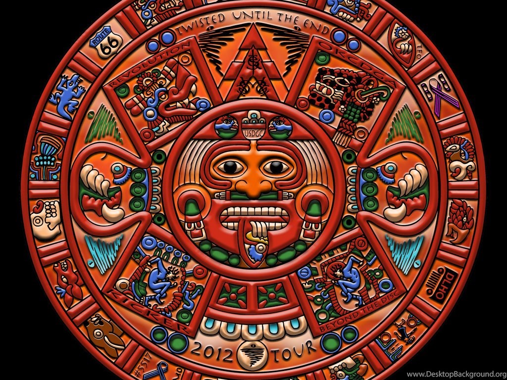 RePin Image Vector Of Mayan Calendar On On Pinterest Desktop Background