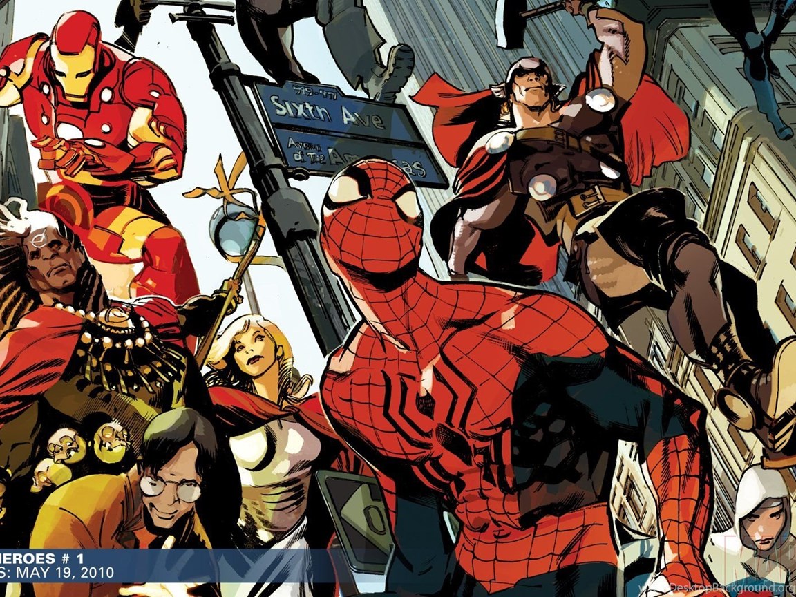 Iron Man Thor Spider Man Marvel Comics Wallpapers Desktop Background