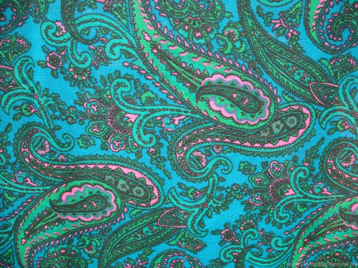 Download Teal Paisley Background Images Fullscreen Standart 4:3 1152x864 De...