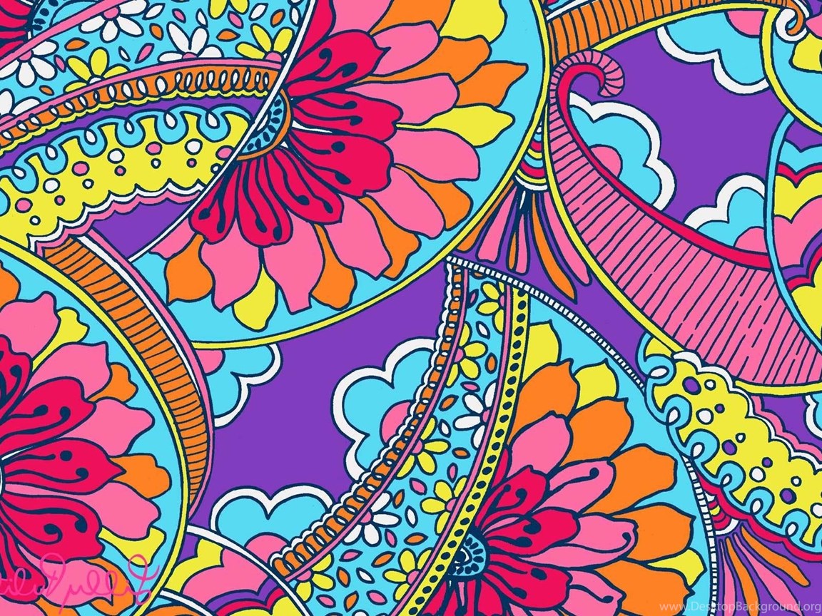 Lilly Pulitzer Patterns Flamingo Wallpaper Desktop Background