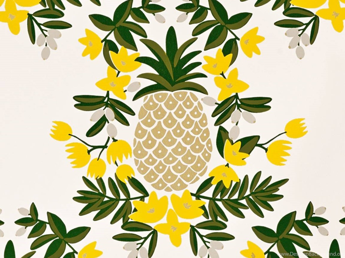 Download Pineapple (Yellow) Wallpapers By RIFLE PAPER Co. Fullscreen Standa...