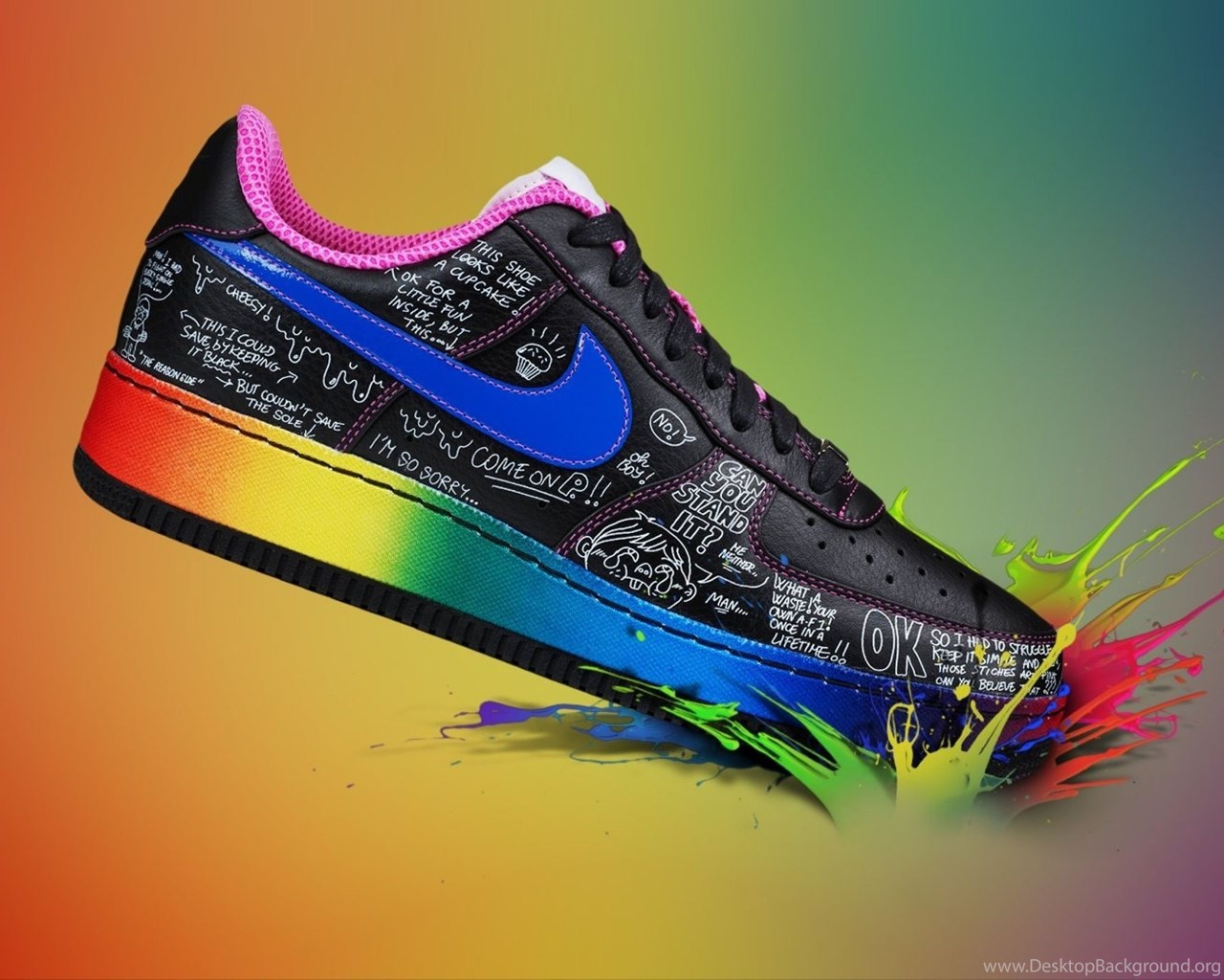 nike white rainbow