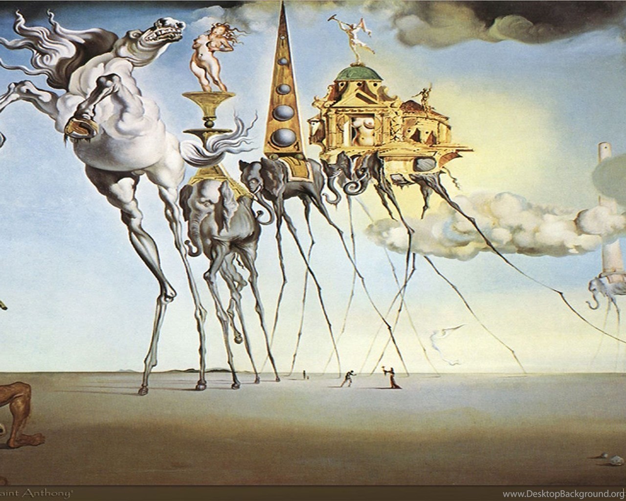 Дали караван. Сальвадор дали искушение Святого Антония. Salvador Dali картины. Dali Salvador Сальвадор дали картины. Сюрреализм Сальвадора дали.