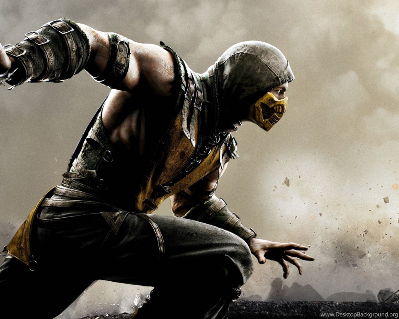 Hd Backgrounds Mortal Kombat X Scorpion Wallpapers Desktop Background