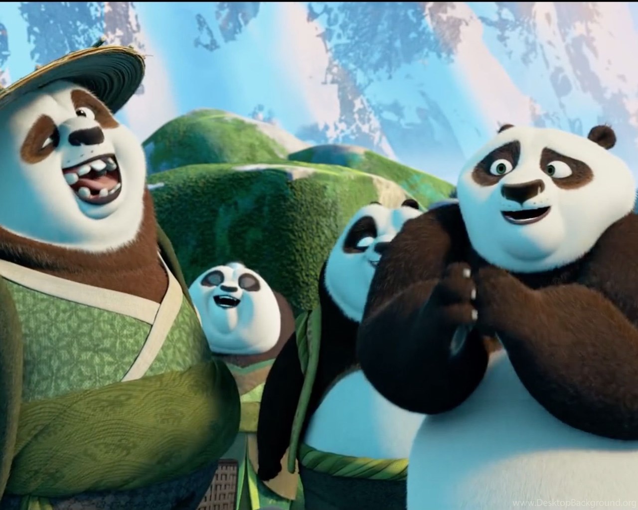 Кунг фу панда 3 полностью. Кунг фу Панда 3 обнимашки. Кунг фу Панда 3 панды. Панды из кунг фу Панда 3.