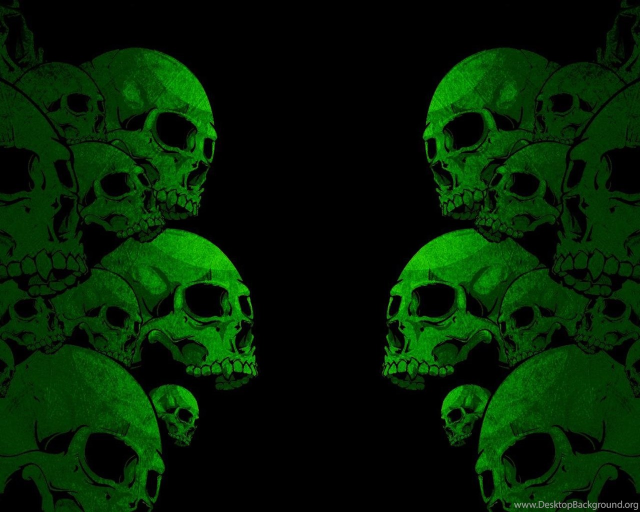 Download Green Skull Wallpapers Fullscreen Standart 5:4 1280x1024 Desktop B...