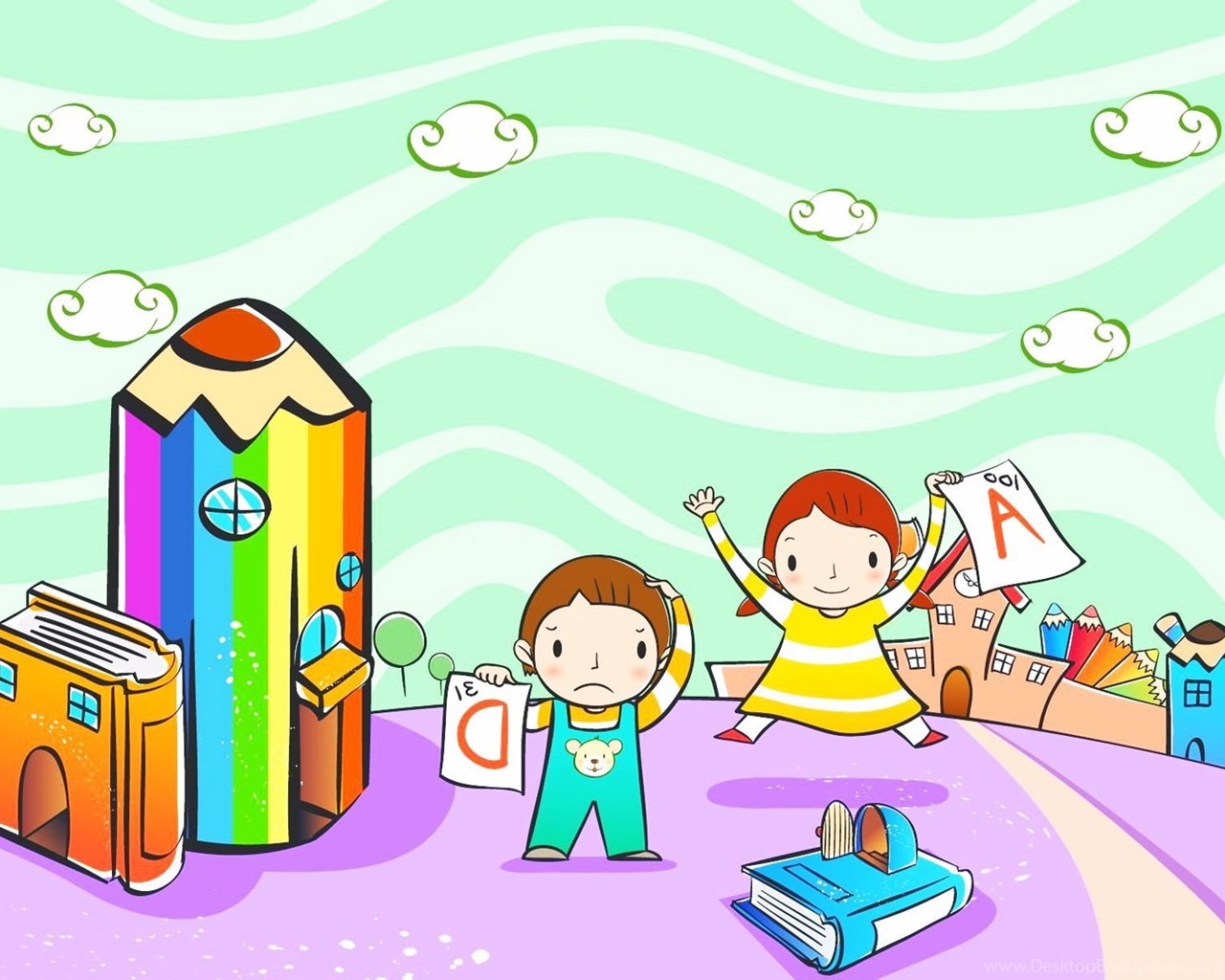 Free Download 2012 Back To School Powerpoint Backgrounds Ppt Desktop Background