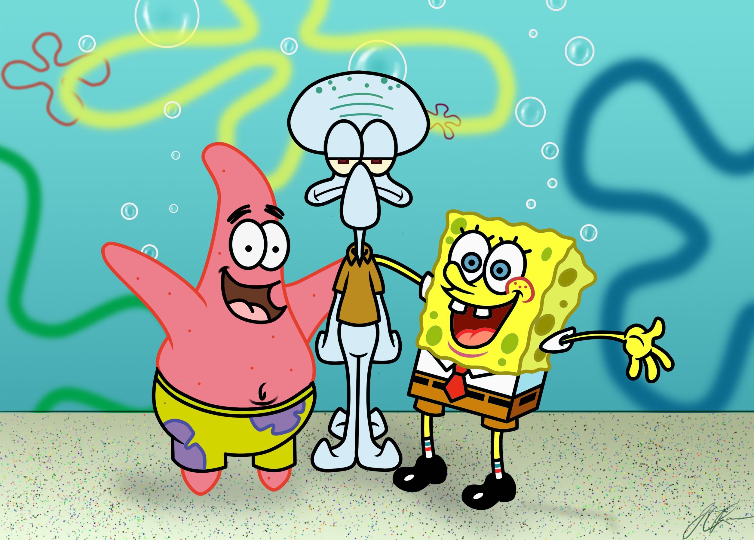 Spongebob Squarepants And Friends Backgrounds Image For MacBook