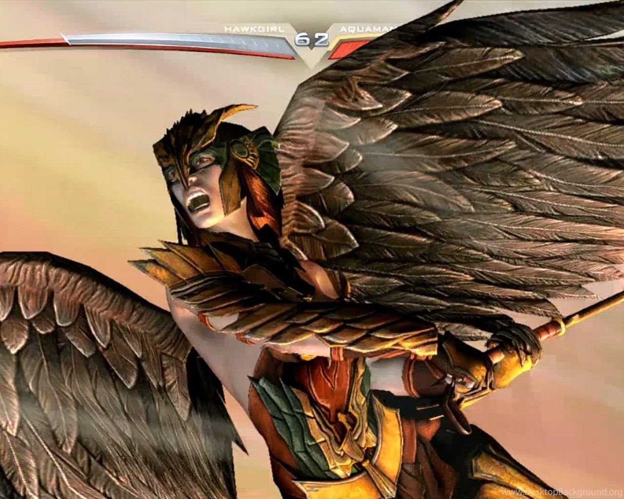 Injustice Gods Among Us Hawkgirl Arcade Ladder Playthrough With Desktop Background