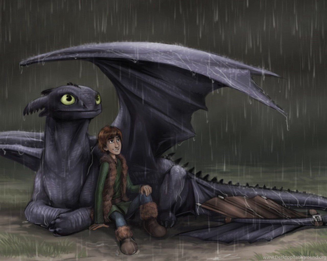 Download Raining Hiccup And Toothless Wallpapers Fullscreen Standart 5:4 12...