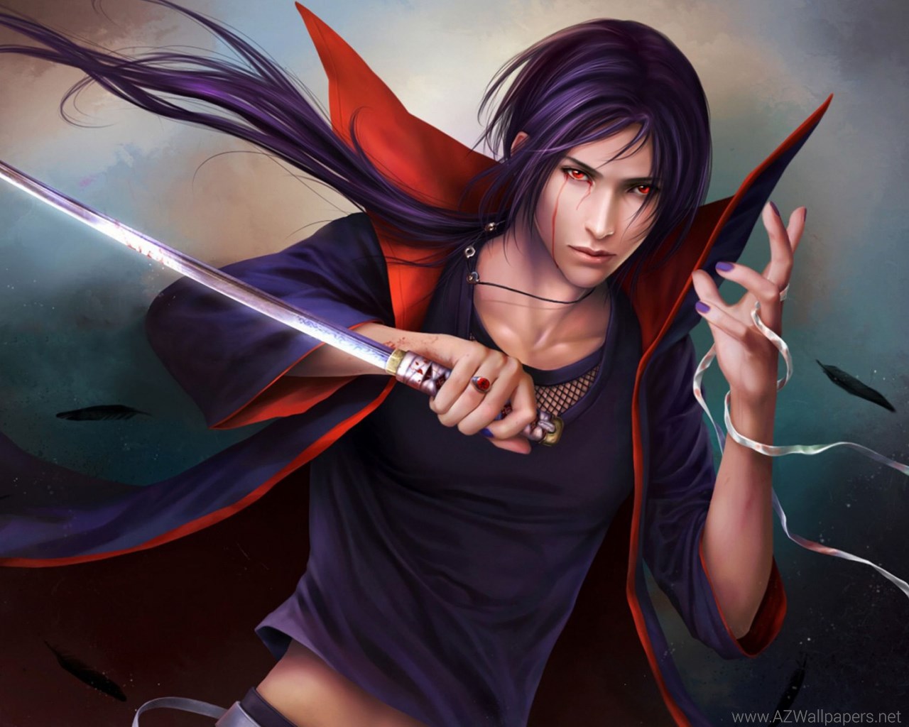 Download Wallpapers 3840x2400 Art, Naruto, Itachi, Uchiha Ultra HD