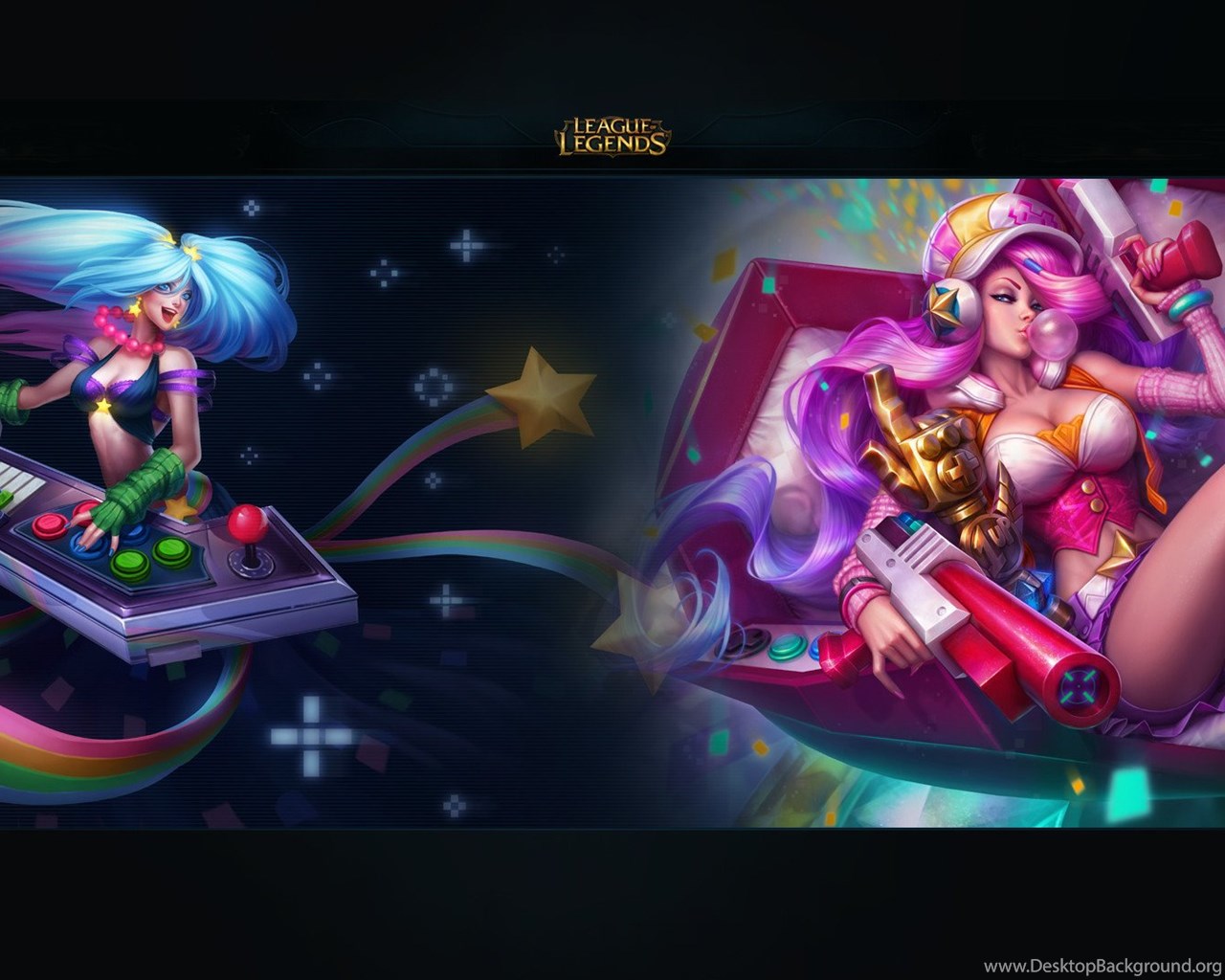 Arcade Sona And Miss Fortune Hd Wallpapers Desktop Background