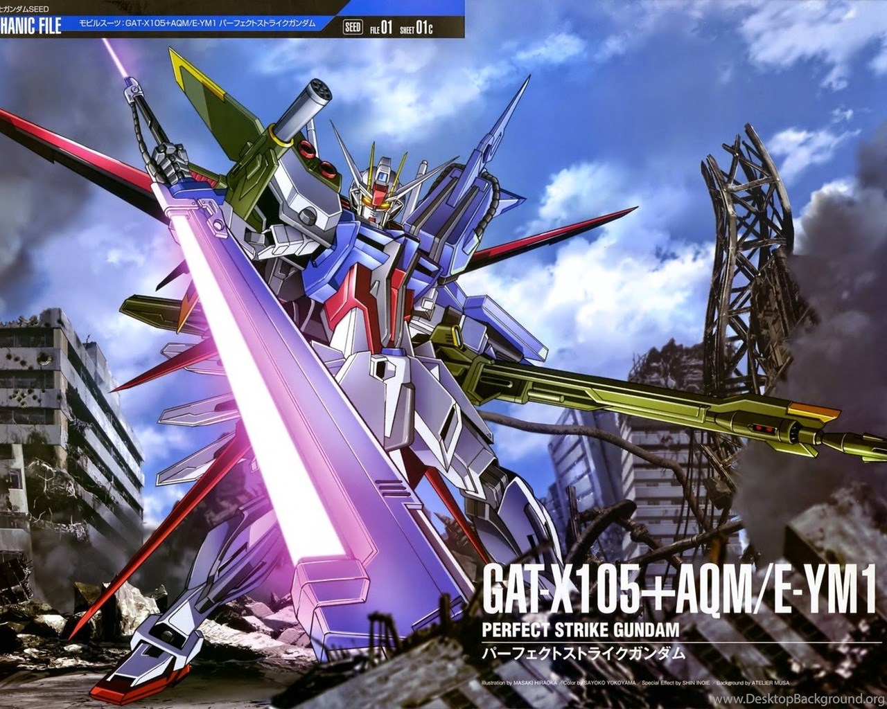 Gundam Perfect File Gundam Mechanic Files Wallpapers Poster Desktop Background