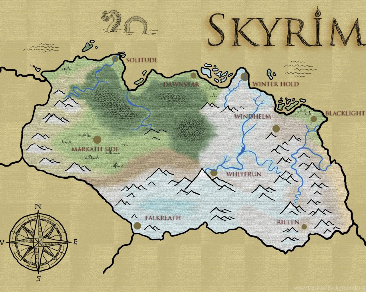 Карта skyrim 5