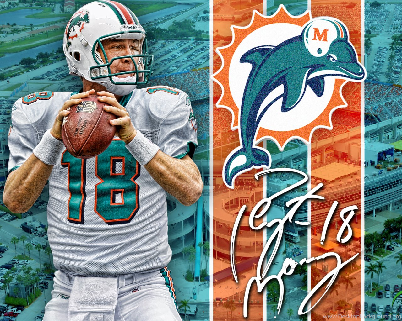 Download Miami Dolphins Desktop Wallpapers Wallpapers Zone Fullscreen Stand...