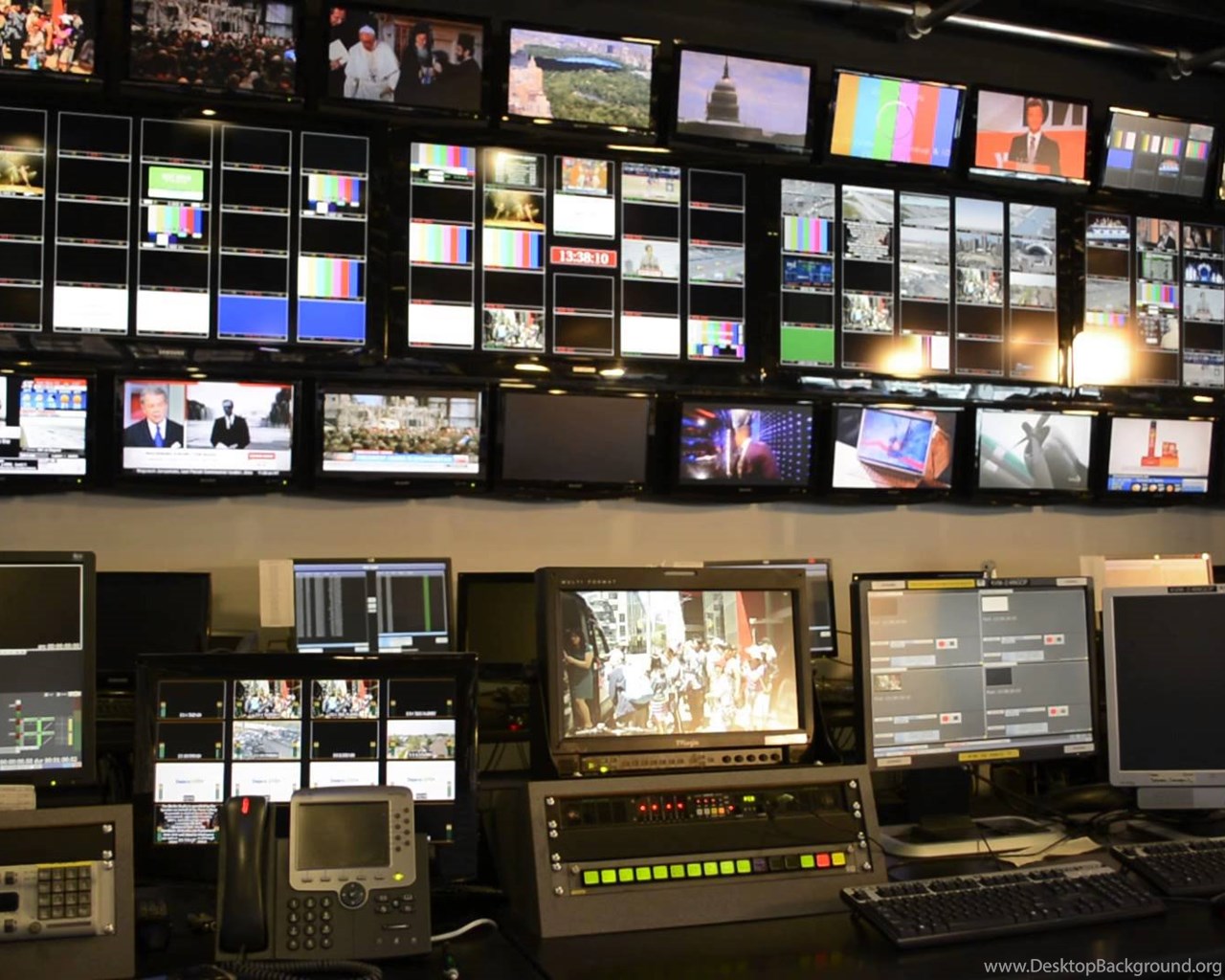 Hd Television News Control Room Backgrounds Youtube Desktop Background