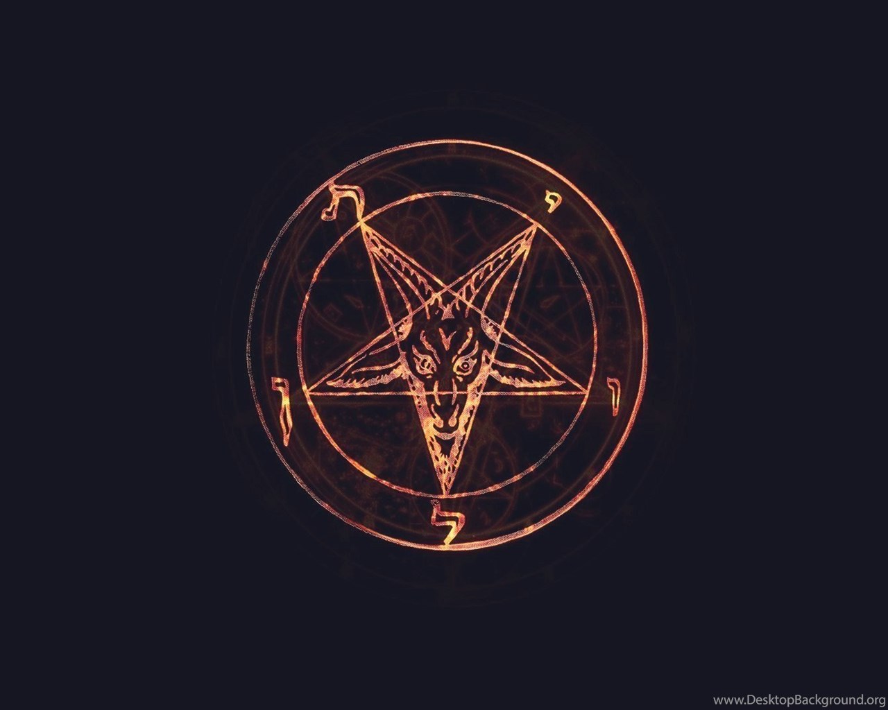 pentagram lucifer satan glow hd