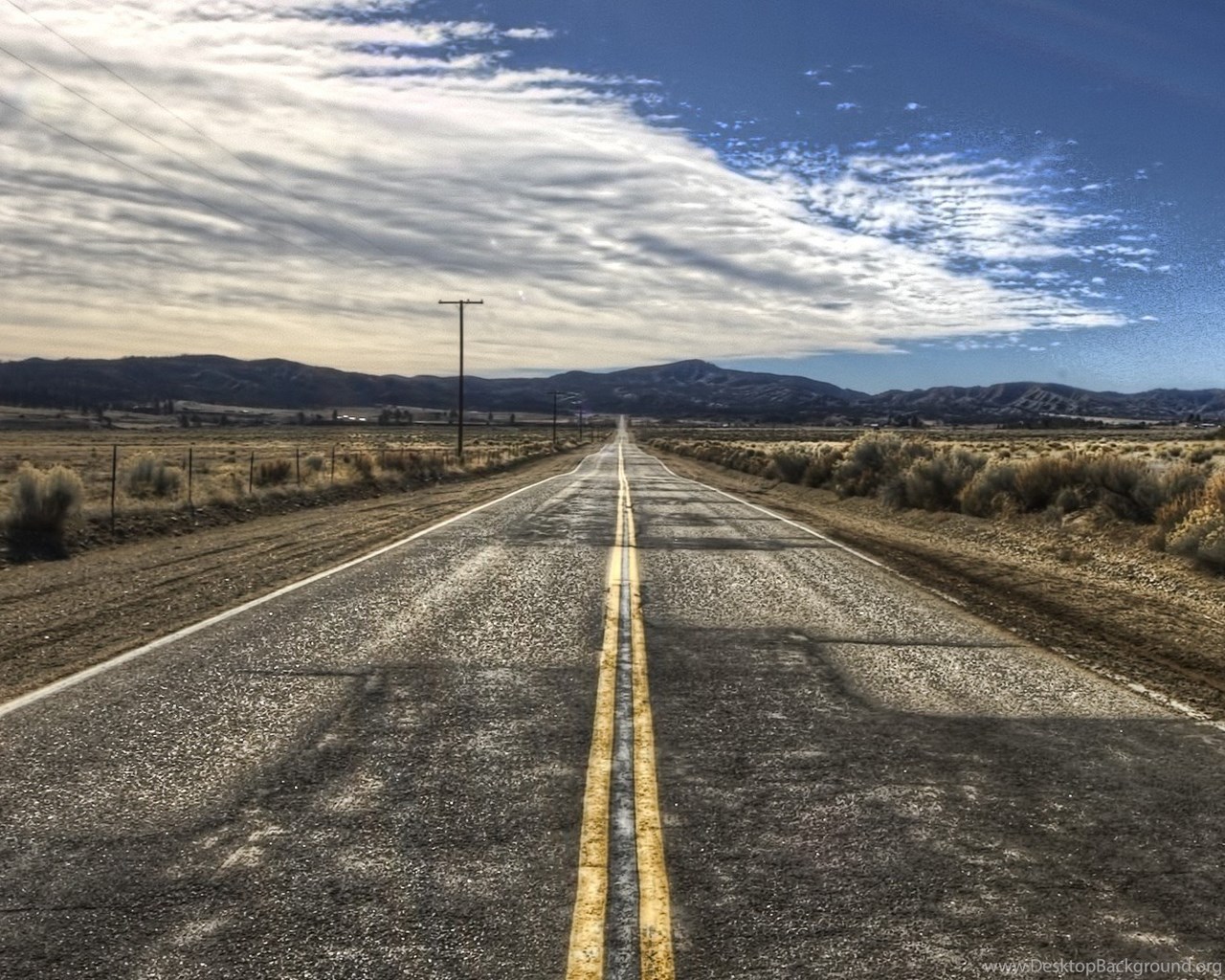 Full HD Wallpapers Desert Cloud Road, Desktop Backgrounds ...