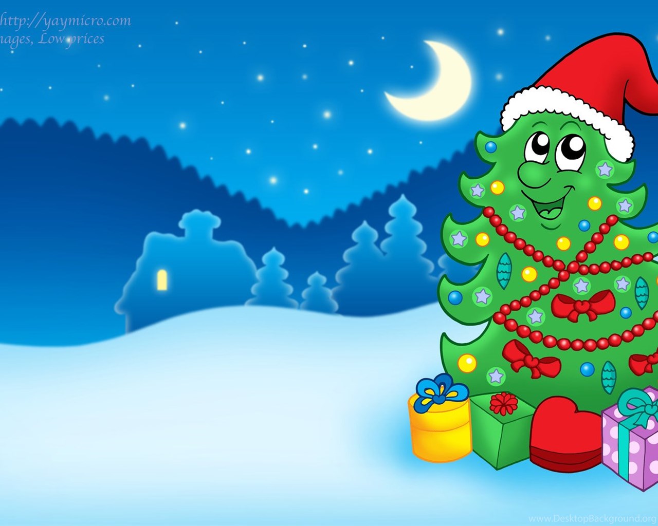 Christmas Cartoon Pictures Desktop Background