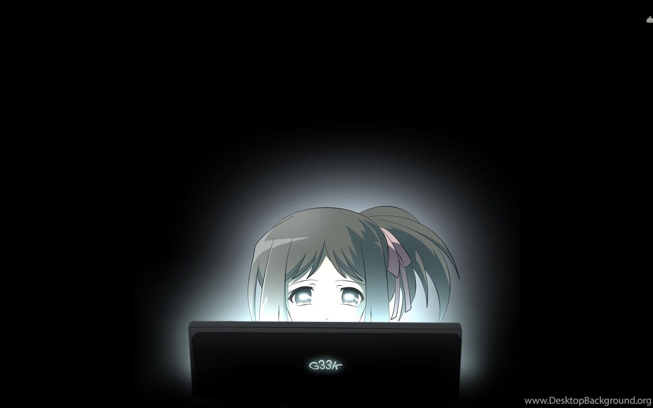 Download Girl With Computer Wallpapers Anime Wallpapers Widescreen Widescre...