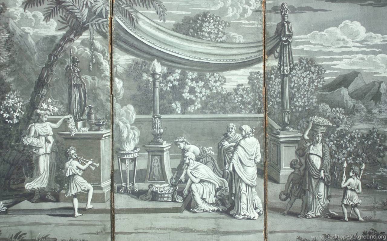 19th Century Zuber Grisaille Wallpapers Screen At 1stdibs Desktop