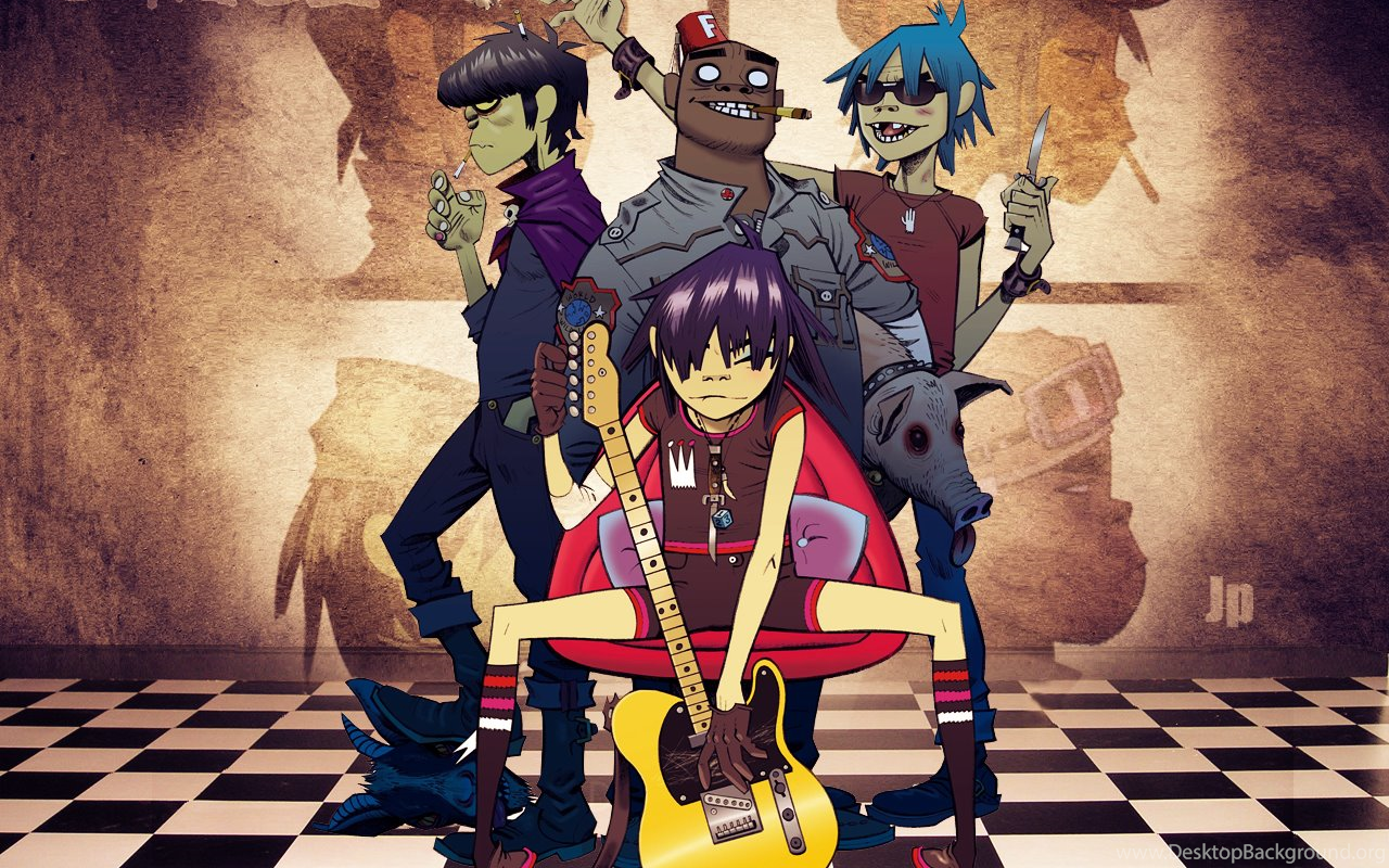 Группа Gorillaz. Группа Gorillaz персонажи. Gorillaz солист. Солист Gorillaz слепой.