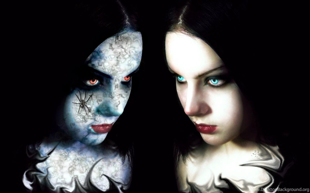 Download Good Vs Evil Gothic Girl Wallpapers From Gothic Girls Wallpapers W...