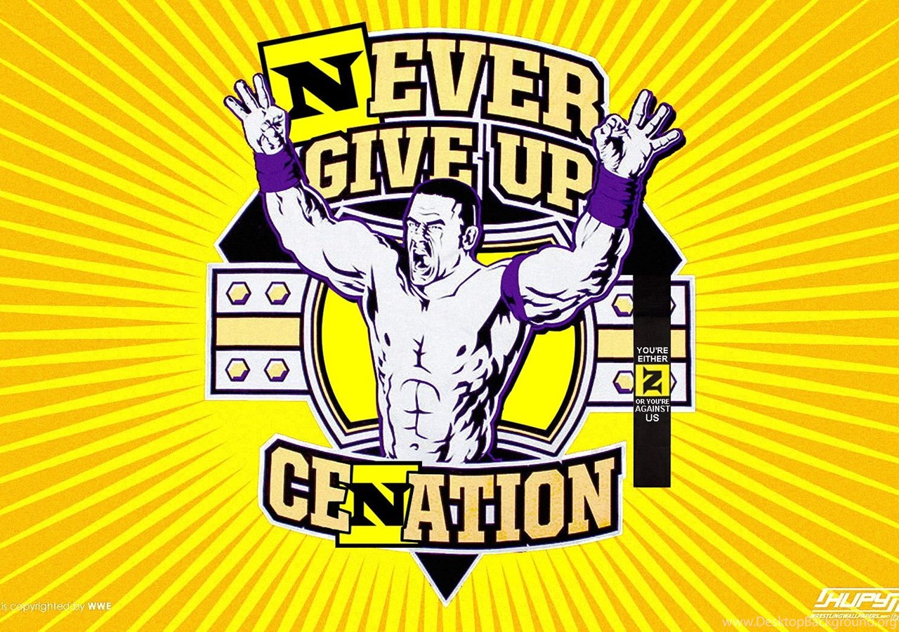 Download Wallpapers John Cena Wwe Never Give Up Cenation Logo 1680x1050 ......