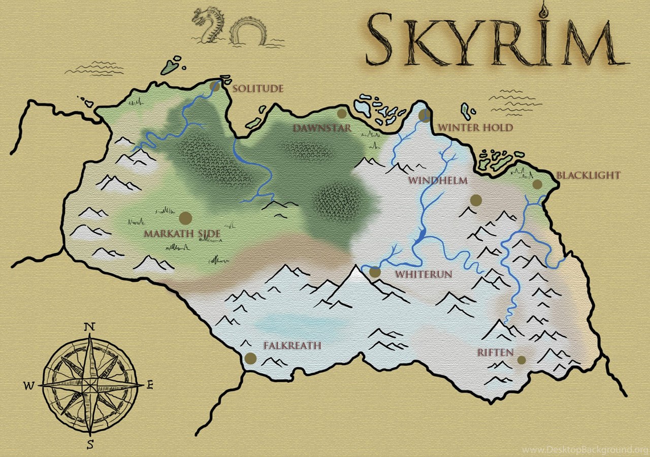 Карта для skyrim se