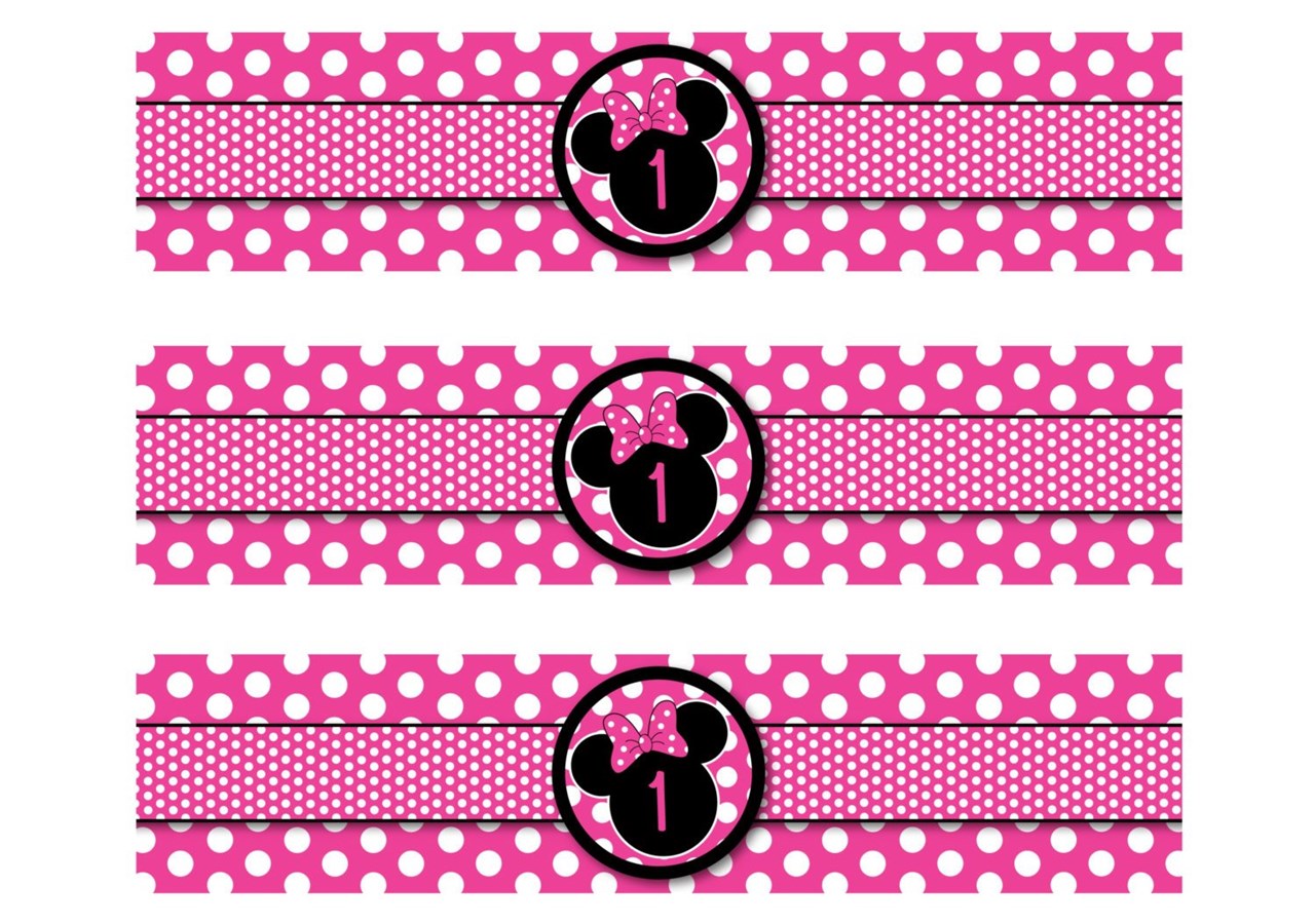 Download Minnie Mouse Water Bottle Labels Polka Dot By HeathersCreations11 ...