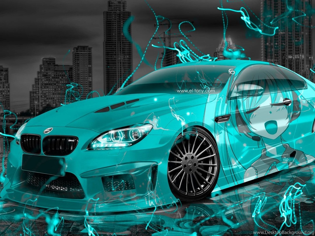 Машины с аниме 3d