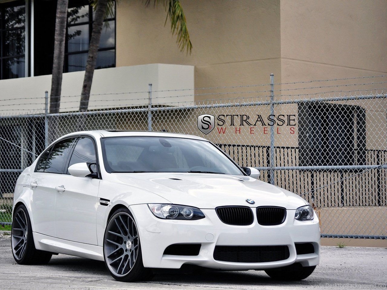 BMW E90 Strasse Tuning Wheels M3 White Wallpapers Desktop Background