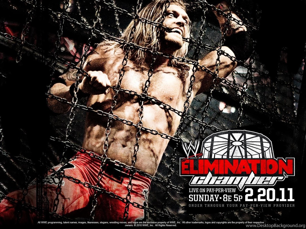Download Elimination Chamber 2011 WWE PPV Poster With Edge 1600x1200 ... 