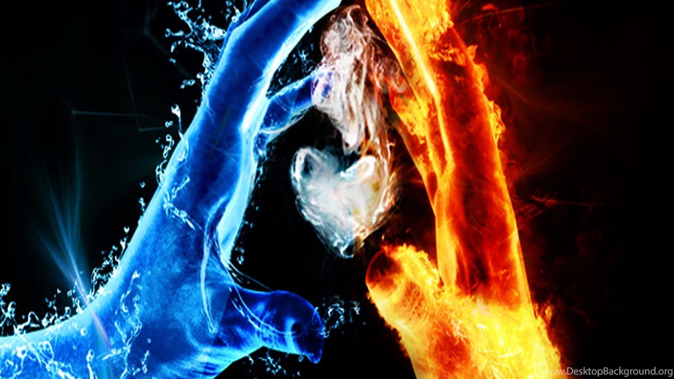 Download Pictures Cool Fire And Water Wallpapers Popular 1366x768 Desktop B...