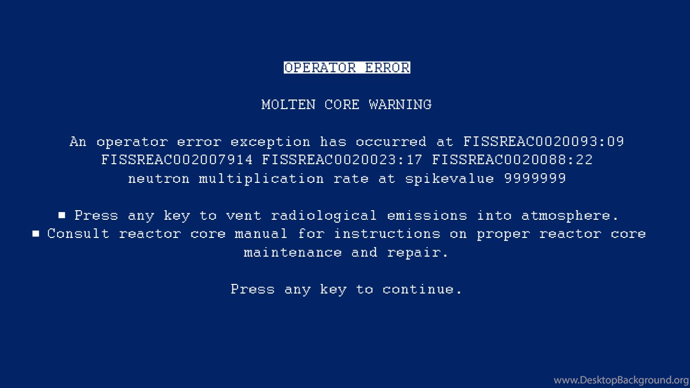 Warning exception. Molten Core Warning. Warning molten Core Warning. Molten Core Portal 2. Portal 2 синий экран смерти.