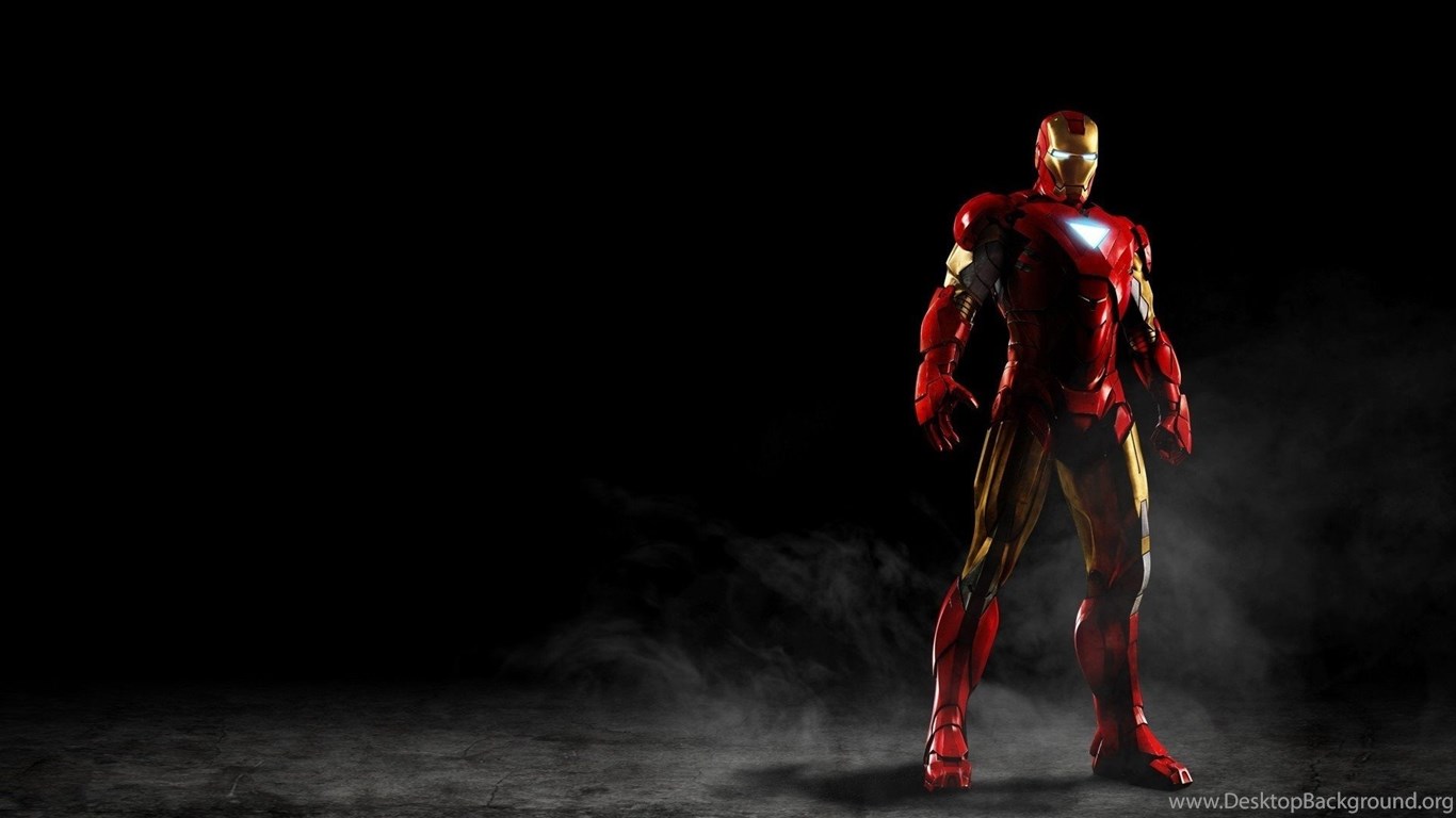 Iron Man Black Background Wallpaper