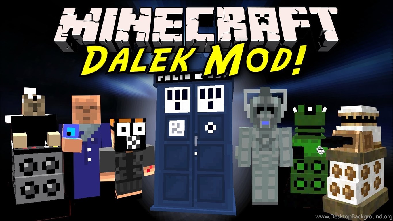 nærme sig blanding ganske enkelt Minecraft Mod Showcase: Dalek Mod! [TARDIS, New Mobs, Bessie ... Desktop  Background