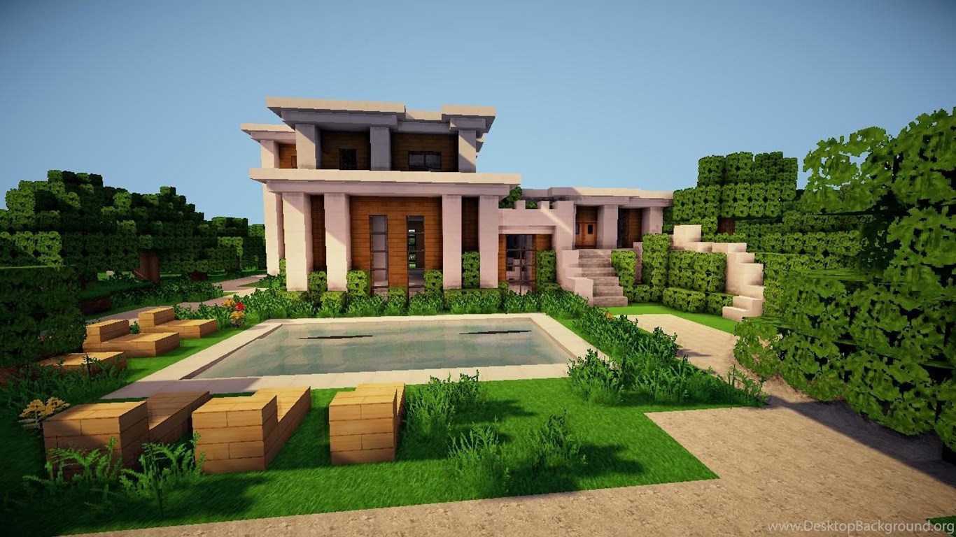 Minecraft Modern Houses Minecraft Channel Desktop Background