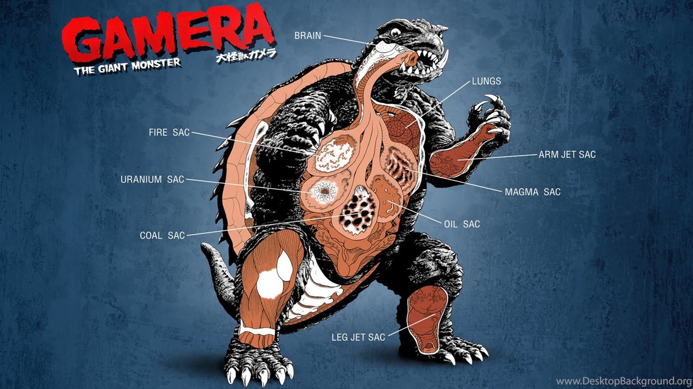 Hollyweird Cinema Free Gamera ガメラ Wallpaper Desktop Background